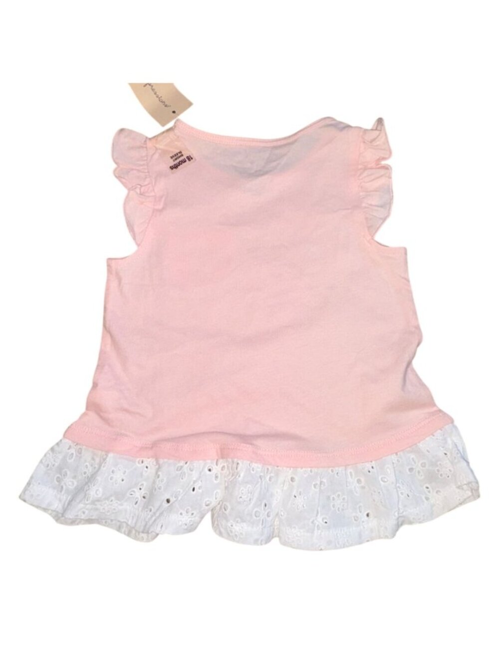 First Impressions infant/toddler girls short sleeve shirt-pink-size 18 months-NW - Picture 5 of 5